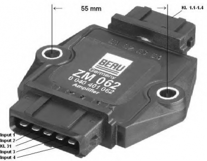 Коммутатор система зажигания BERU ZM062 (фото 1)