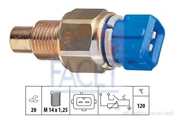 Датчик вмикання вентилятора Partner 1.8/1.9D (120C)/Scudo/Ducato Facet FACET 7.3558 (фото 1)