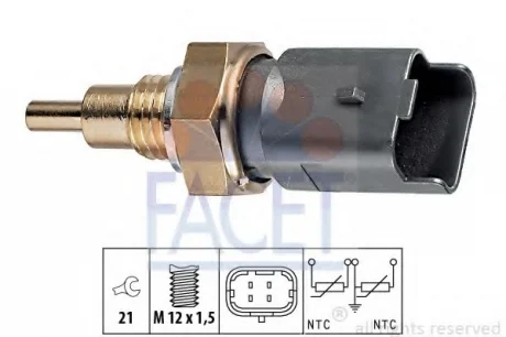 Датчик температури охолоджуючої рідини FACET 7.3286