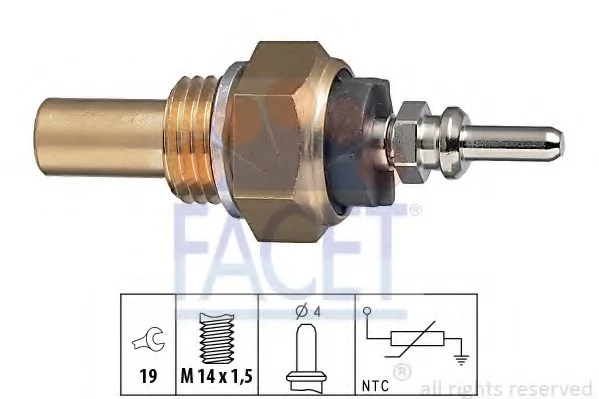 Датчик температуры MB W124/T1 OM601/602 85-96 FACET 7.3131 (фото 1)