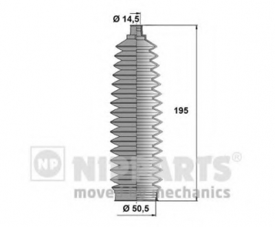 Пильовик рульового механізму NIPPARTS N2842034