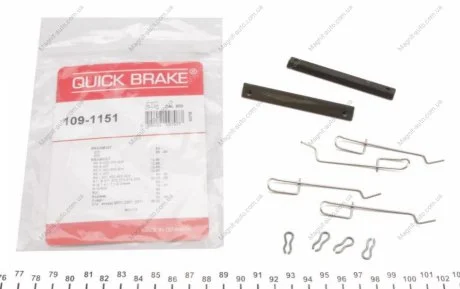 Р/к дисковых тормозов. колодок QUICK BRAKE 109-1151