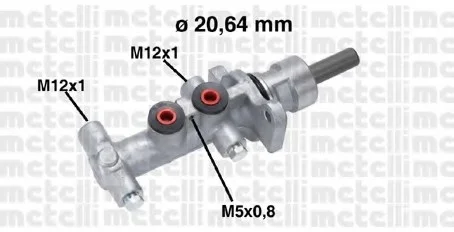Циліндр гальмівний головний Metelli 05-0768