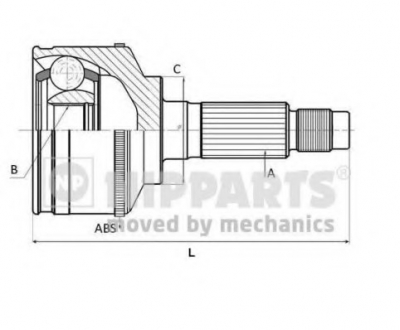 ШРУС зі змазкою в комплекті NIPPARTS J2825110