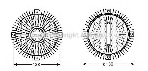 Вискомуфта BMW (Пр-во AVA) AVA COOLING BWC322 (фото 1)