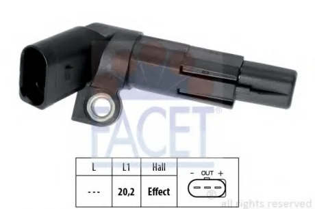 Датчик коленвала Ibiza/Fabia/Polo 1.2i 01- FACET 9.0683