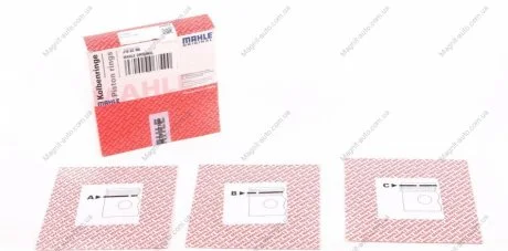 Комплект кілець на поршень MAHLE / KNECHT 01602N0