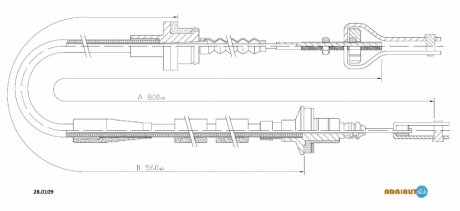 Тросик сцепления ADRIAUTO 28.0109