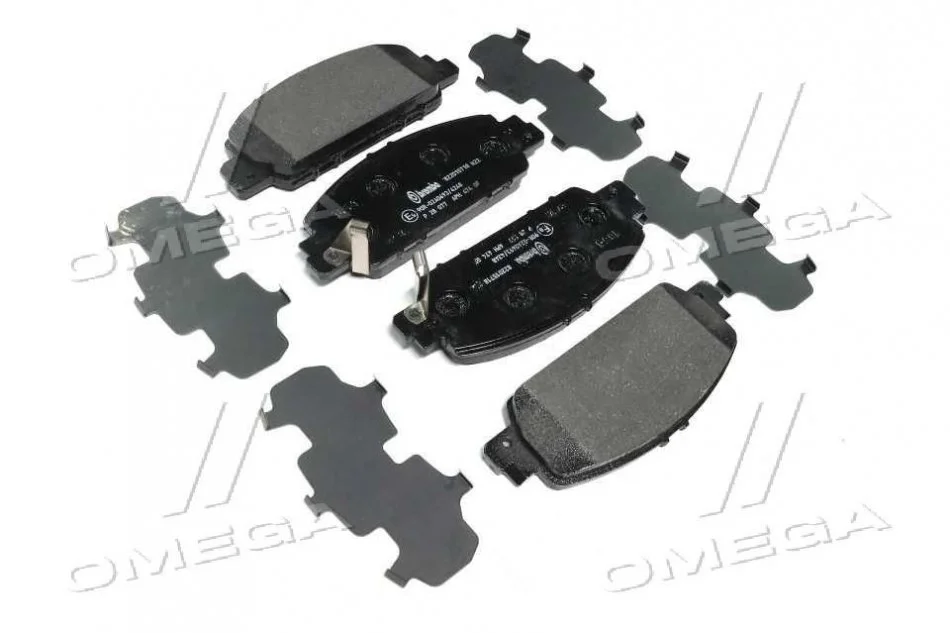 Колодки тормозные дисковые BREMBO P28077 (фото 1)