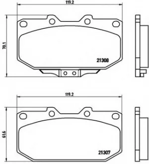 Колодки гальмівні дискові BREMBO P56025