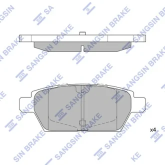 Колодки гальмівні дискові Hi-Q (SANGSIN) SP1476
