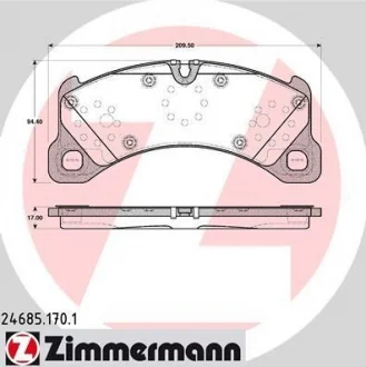 Колодки гальмівні дискові ZIMMERMANN 24685.170.1