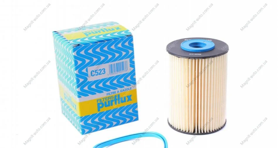 Фільтр паливний, FORD MondeoIV, VOLVO C30/70, S40/60/80, V40/50/6070, XC60/70, 2.0-2.4D, 06- Purflux C523 (фото 1)