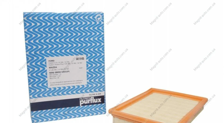 Фильтр воздушный, FORD Fiesta, Fusion, 1.25-1.6, 00- Purflux A1145 (фото 1)