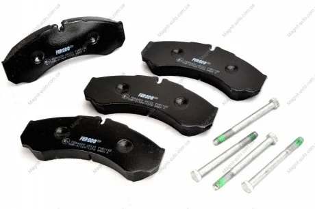 Комплект тормозных колодок задней/передней. BREMBO IVECO DAILY I, DAILY II, DAILY III, DAILY IV, DAILY V, DAILY VI RVI MASCOTT LADA NIVA TRAVEL RENAULT MASCOTT, MASTER PRO 2123-ZD3A604 01.85- FERODO FVR1102