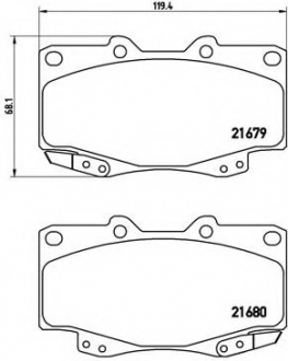 Тормозные колодки BREMBO P83069 (фото 1)