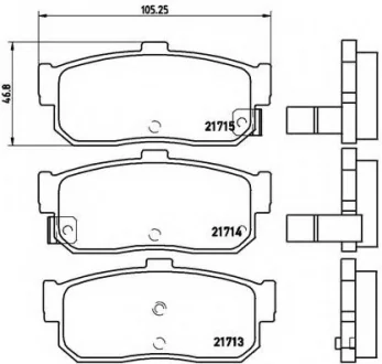 Тормозные колодки BREMBO P56029