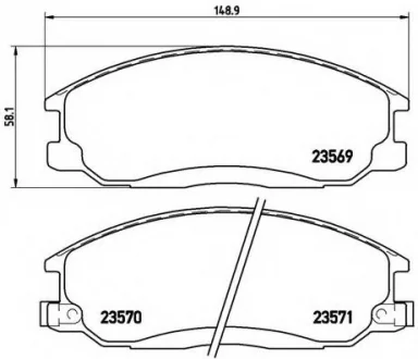Комплект тормозных колодок, дисковый тормоз BREMBO P30013