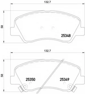 Тормозные колодки BREMBO P18025