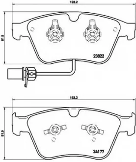 Тормозные колодки Brembo BREMBO P05003