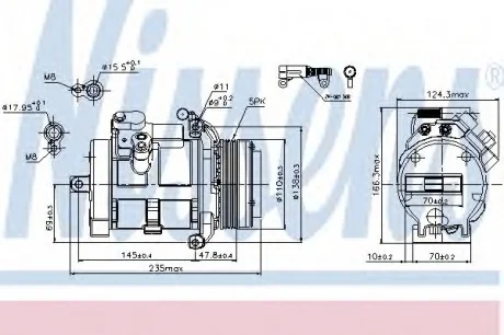 Компрессор, кондиционер NISSENS 89077