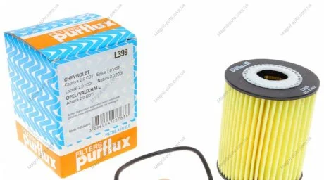Фільтр оливний, CHEVROLET Captiva, Cruze, Epica, Lacetti; Opel Antara, 2.0CDTI,, 05- Purflux L399