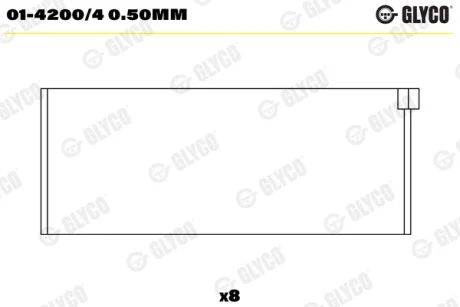 Вкладыши шатунные Glyco 01-4200/4 0.50MM
