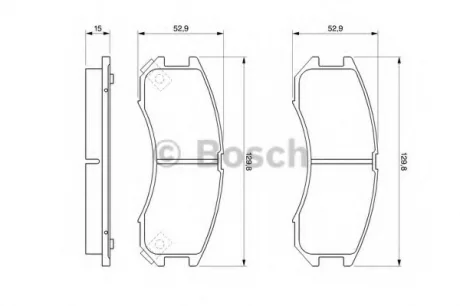Комплект гальмівних колодок передн, FORD USA PROBE I MAZDA 626 III 1.6-2.2 06.87-09.97 BOSCH 0 986 493 790