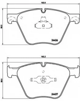 Колодки тормозные, передние, BMW 5-7, X5, X6 07- BREMBO P06 073
