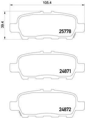 Гальмiвнi колодки к-кт. BREMBO P56 087 (фото 1)