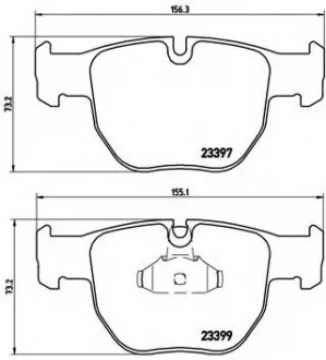 Гальмiвнi колодки к-кт. BREMBO P44 012