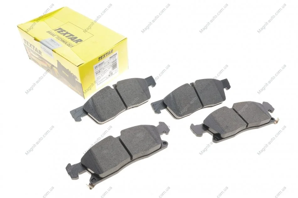 Комплект тормозных колодок переднего., DODGE DURANGO JEEP GRAND CHEROKEE IV 3.0-6.4 11.10- TEXTAR 2519001 (фото 1)