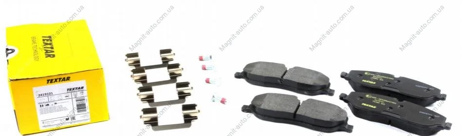 Комплект тормозных колодок переднего., LAND ROVER DISCOVERY III, DISCOVERY IV, RANGE ROVER III, RANGE ROVER SPORT I 2.7D-4.4 03.02-12.18 TEXTAR 2419101 (фото 1)