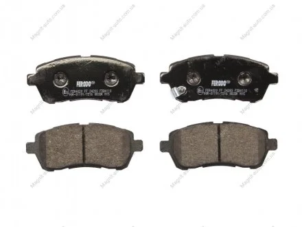 Комплект тормозных колодок переднего., DAIHATSU MATERIA, SIRION FORD FIESTA, FIESTA VI MAZDA 2 SUBARU JUSTY IV SUZUKI BALENO, SWIFT IV, SWIFT V 1.0-1.6D 01.05- FERODO FDB4110