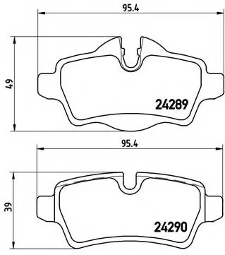 Комплект тормозных колодок, дисковый тормоз BREMBO P06 052 (фото 1)