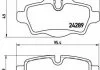 Комплект тормозных колодок, дисковый тормоз BREMBO P06 052 (фото 1)