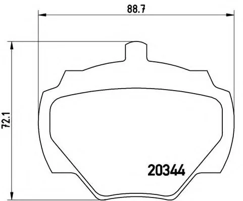 Колодки тормозные задние BREMBO P44 001 (фото 1)