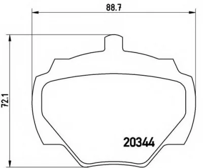 Колодки тормозные задние BREMBO P44 001