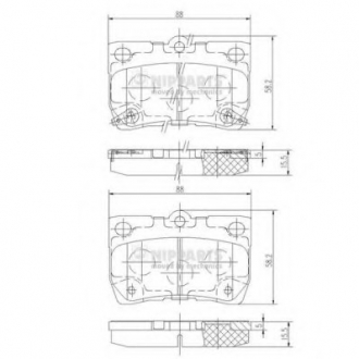 Гальмiвнi колодки к-кт. NIPPARTS N3612041