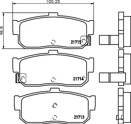 Тормозные колодки INFINITI/NISSAN G20/Almera/Sunny "R "89>> TEXTAR 2171301 (фото 1)