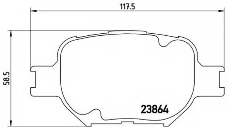 Комплект гальмівних колодок з 4 шт. дисків BREMBO P83 054