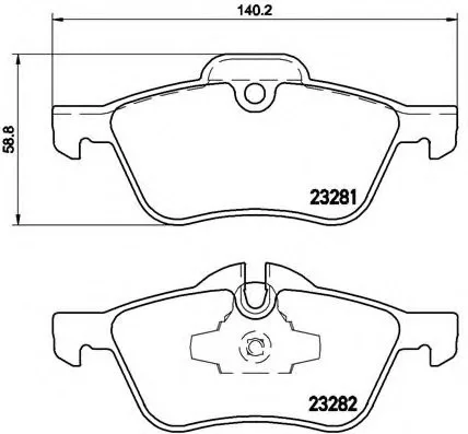 Комплект гальмівних колодок з 4 шт. дисків BREMBO P06 030 (фото 1)