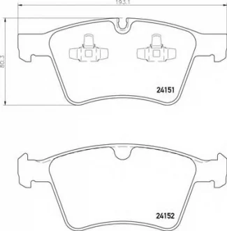 Гальмiвнi колодки к-кт. BREMBO P50 115