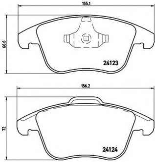 Гальмiвнi колодки к-кт. BREMBO P44 020