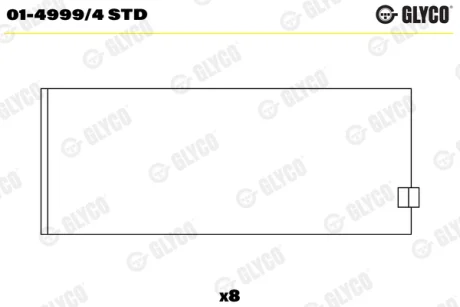Підшипник ковзання Glyco 01-4999/4 STD
