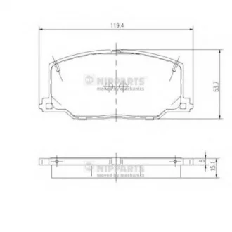 Гальмівні колодки P Toyota Camry,Carina,Celica 86-93 NIPPARTS J3602037