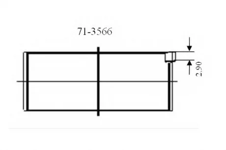 Вкладиші шатунні, комплект Glyco 71-3566/4 STD