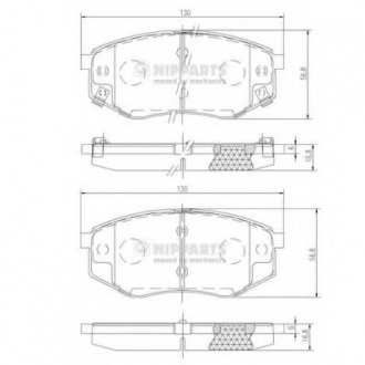 Гальмiвнi колодки к-кт. NIPPARTS N3600545