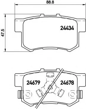 Гальмiвнi колодки к-кт. BREMBO P28 061 (фото 1)
