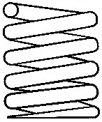 Пружина передняя, 2.0-3.0D 85-95 (усиленная) SACHS 997 109